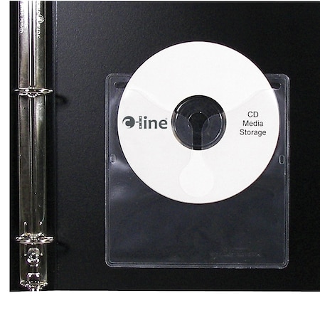 C-Line Products SelfAdhesive CD Holder, 5 13 x 5 23, 10PK Set of 5 PK, 50PK 70568-BX